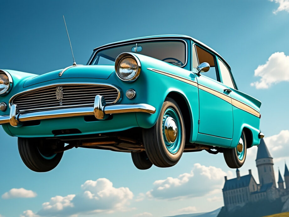 découvrez la légendaire voiture volante, la ford anglia, rendue célèbre par harry potter. plongez dans l'univers magique et revivez les aventures inoubliables de ce véhicule emblématique.